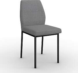 Stuhl Cori Hellgrau Webstoff Gepolstert