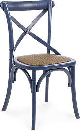 Stuhl Cross aus Ulmenholz und Rattan, klassisch,