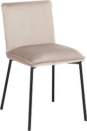 Stuhl Darla Beige Velours Gepolstert