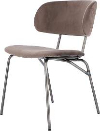 Stuhl Giulia mit Samtbezug, Retro Chic Design,