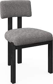 Stuhl Jonna Hellgrau Bouclé Gepolstert