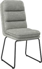 Stuhl Kona Hellgrau Webstoff Gepolstert
