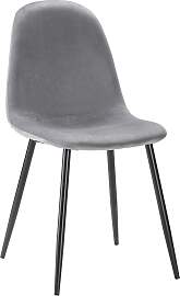 Stuhl Lio Grau Samt Gepolstert