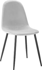 Stuhl Lio Hellgrau Samt Gepolstert