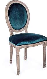 Stuhl Mathilde aus Birkenholz und Samt,