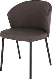 Stuhl Mila mit Stoffbezug, modernes Design, Braun, 