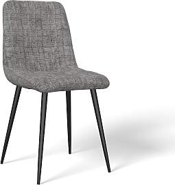 Stuhl Mino Hellgrau Webstoff Gepolstert