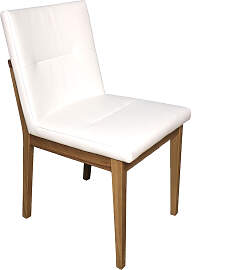 Stuhl mit Polstersitz und Polsterrücken Eiche