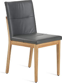 Stuhl mit Polstersitz und Polsterrücken Kernbuche 