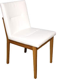 Stuhl mit Polstersitz und Polsterrücken Kernbuche 