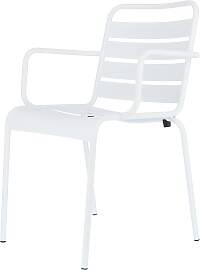 Stuhl Mya Metal aus Aluminium, Retro Chic, Weiß,
