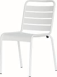 Stuhl Mya Metal aus Aluminium, Retro Chic, Weiß,