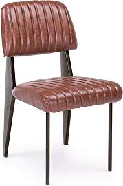 Stuhl Nelly aus Kunstleder und Metall, industrial