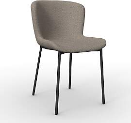 Stuhl Noemie Braun Chenille Gepolstert