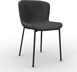 Stuhl Noemie Dunkelgrau Chenille Gepolstert