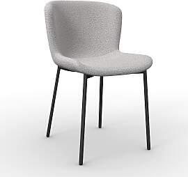 Stuhl Noemie Hellgrau Chenille Gepolstert