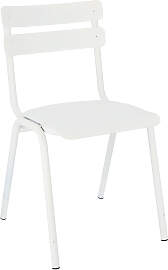 Stuhl One aus Aluminium, stapelbar, Retro Chic,