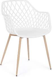 Stuhl Optik 4er-Set, Kunststoff und Metall in