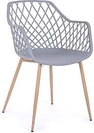 Stuhl Optik 4er-Set Kunststoff und Metall, modern, 