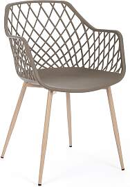 Stuhl Optik 4er-Set Kunststoff und Metall, modern, 