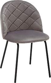 Stuhl Selina Grau Samt Gepolstert