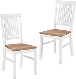 Stuhl-Set Antalia Weiß Buche/Eiche massiv
