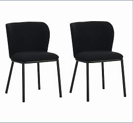 Stuhl-Set Bourges Schwarz