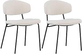 Stuhl-Set Chico ca. 50x79x57 cm Schwarz/Weiß