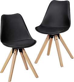 Stuhl-Set in Schwarz ´LIMA´