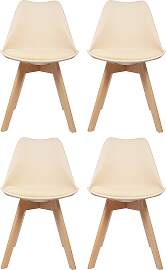 Stuhl-Set Scandi 4er-Set Beige