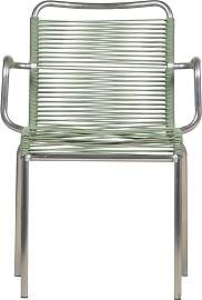 Stuhl Stapelsessel Spaghetti aus Aluminium, Retro