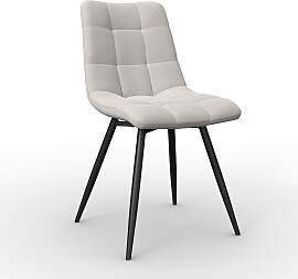 Stuhl Suri Hellgrau Chenille Drehbar Gepolstert