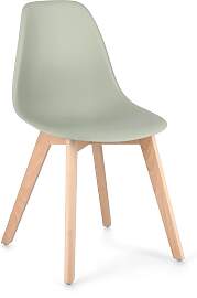 Stuhl System 4er-Set, Buchenholz und Kunststoff,