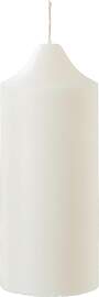 Stumpenkerze Organic in Weiß