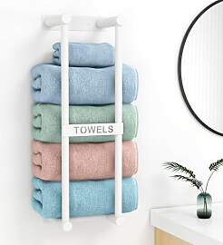STWWO Handtuchregal Badezimmer Wand Handtuchhalter 