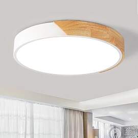 Style home 36W Deckenlampe LED Deckenleuchte, Holz 