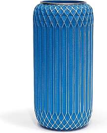 Suanti Dekorative Blumenvase (28 cm), Groß Blau