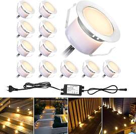 SUBOSI 20er Set LED Bodeneinbaustrahler Außen
