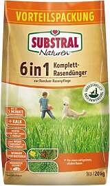 SUBSTRAL Naturen 6in1 Komplett Rasendünger, mit