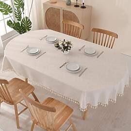 SUCHDECO Tischdecke Oval 140x180 cm Tischdecken
