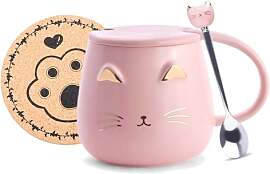 Süße Tasse Rosa Katze Kaffeetassen aus Keramik