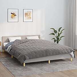 Sufrk Gewichtsdecke Grau 220x240 cm 15 kg Stoff