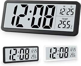 Sukeen Digitale Wanduhr Batteriebetrieben, Wanduhr 