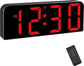 Sukeen Digitaler Wanduhr-Wecker mit Fernbedienung, 