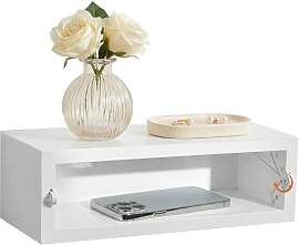 SUMGAR Nachttisch Weiß Regal Klein, Klappbare