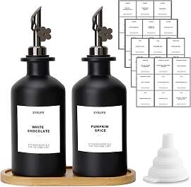 sunal Essig und Ölflaschen Set,2er pack Schwarz