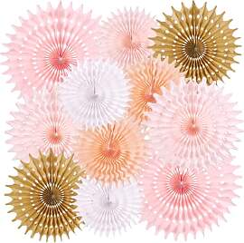 SUNBEAUTY 11 Stück Papier Fächer Dekoration Boho 