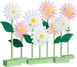SUNBEAUTY 8 PCS Gänseblümchen Filz Centerpieces