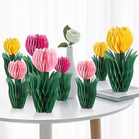 SUNBEAUTY 8 Stück Tulpen Wabenbälle Dekoration