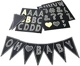 SUNBEAUTY 85 Stück Banner Selbst Gestalten Happy